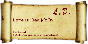 Lorenz Damján névjegykártya